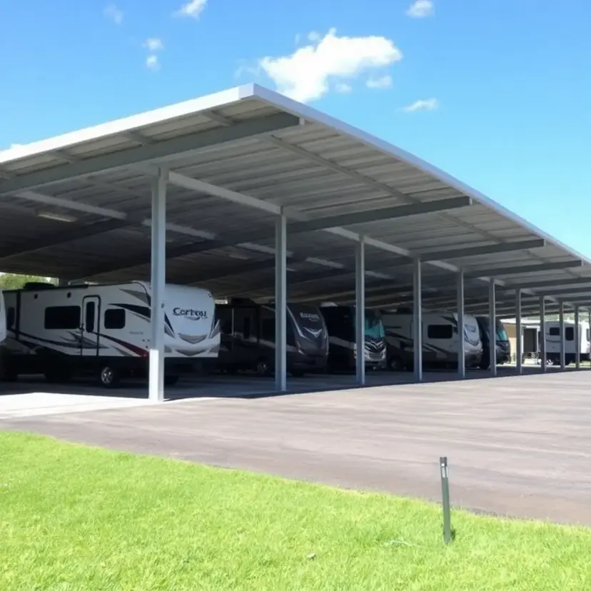 Covered Shade Bays storage